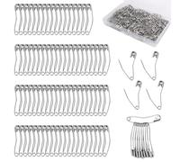 300 Stück Gebogene Sicherheitsnadeln, 3,8cm Quilting Heftnadeln Edelstahl Näh-Sicherheitswerkzeuge für Quilting Nähen Stricken Basteln