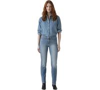 Gerade Jeans LEVI'S "314 Shaping Straight", Damen, Gr. 30, Länge 32, eternal indigo mid, Denim/Jeans, Obermaterial: 80% Baumwolle, 19% Polyester, 1% Elasthan, gerade lang, Jeans, mit Stretch, Topselle