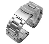316L Edelstahl 3-Perlen Ersatz Uhrarmband für Panerai/Luminox/Seiko/Casio | Metall Einsatz Uhrzubehör Casual Sport Herren Damen