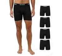 32 Degrees Coole Herren-Boxershorts, schnelltrocknend, mit komfortablem, elastischem Bund, 4 Stück, 4 Schwarz, XX-Large