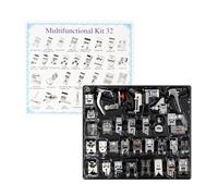 32 Stück Professionelle Nähmaschine Presser Feet Set Low Shank Snap-on Fuß Kit Nähmaschine Haushaltszubehör-Set Multifunktions Nähfuß Zubehör Set für Brother, Singer