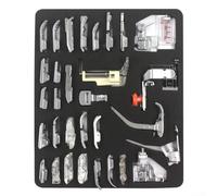 32-teiliges Nähfuß-Set Metall für Low Shank Maschinen - Multifunktions Zubehör mit Reißverschluss & Saumfuß im