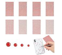 3216 Stück Glitzersteine Selbstklebend in Rot - 3/4/5/6 mm Strasssteine in 4 Größen - Runde Acryl Schmucksteine zum Aufkleben - Selbstklebende Glitzer Sticker für Basteln, DIY, Gesichter