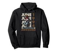 32nd Birthday Dog Lover June 1996 Vintage 32 Years Old Men Pullover Hoodie