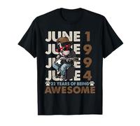 32nd Birthday Dog Lover June 1996 Vintage 32 Years Old Men T-Shirt