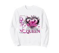32nd Birthday Queen Pink Wine 32 Years Old Women Girls Sweatshirt