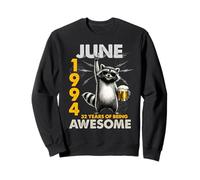 32nd Birthday Raccoon Beer June 1994 Vintage 32 Years Old Sweatshirt