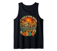 32nd Birthday Retro Sloth Tropical Vintage 1994 32 Years Old Tank Top