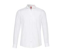 PURE Slim Fit Hemd Langarm Haifisch Kragen Sportmanschetten weiß XXL