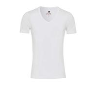 Pure Slim Fit T-Shirt V-Ausschnitt weiss, Einfarbig