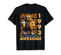 33rd Birthday Bear Beer June 1993 Vintage 33 Years Old T-Shirt