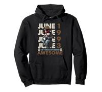 33rd Birthday Dog Lover June 1996 Vintage 33 Years Old Men Pullover Hoodie
