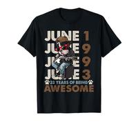 33rd Birthday Dog Lover June 1996 Vintage 33 Years Old Men T-Shirt