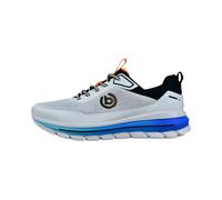 Sneaker BUGATTI, Herren, Gr. 41, weiß, blau, Textil, Schuhe Sneaker, Freizeitschnürer, Halbschuh im Materialmix (91668244-41) weiß, blau