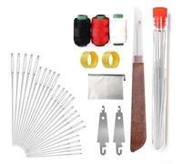 34Pcs Big Eye Steel Sewing Needles Kit For Easy Threading, Hand Sewing, Embroidery, Leatherwork, Repairs, And Convenient Travel Storage Case