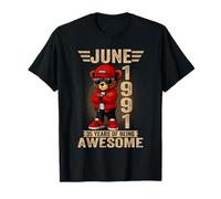 35. Juni Geburtstag Männer Frauen 1991 Toller Teddybär T-Shirt