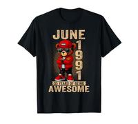 35. Juni Geburtstag Männer Frauen 1991 Toller Teddybär T-Shirt