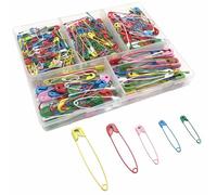 350 Stück Sicherheitsnadeln, Bunte Große Kleine Stahl Nähnadeln für Kleidung Nähen Basteln Baby DIY (5 Größen, 27-55mm)