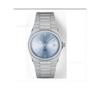 (浅蓝35MM全套包装) PRX T137.410.33.021.00 40 MM Vergoldet/Tonneau Schweizer Quarz Herren Tissot Uhr