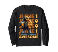 35th Birthday Bear Beer June 1991 Vintage 35 Years Old Langarmshirt
