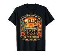 35th Birthday Tropical Vintage 1991 35 Years Old Men Women T-Shirt