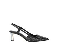 36.5 MICHAEL KORS ALORA SCHWARZ SILBER SLINGBACK PUMPS