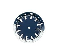 36,5 mm Stahl C3 grün leuchtendes Zifferblatt Automatik-Uhrwerk Zubehör für Seiko NH35 NH35A, blau, Modern