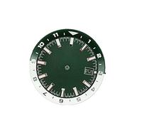 36,5 mm Stahl C3 grün leuchtendes Zifferblatt Automatik-Uhrwerk Zubehör für Seiko NH35 NH35A, grün, Modern