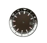 36,5 mm Stahl C3 grün leuchtendes Zifferblatt automatisches Uhrwerk Zubehör für Seiko NH35 NH35A, braun