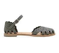 36 Grau Emmanuela Knöchelhohe Sandalen im antiken griechischen Stil, handgefertigte Gladiator Sandalen aus Leder, Sandalen mit offenen Zehen und Reißverschluss auf der Rückseite des Schafts