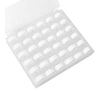 36 Rollen Nähgarn für Nähmaschine, Nähgarn Set mit Unterfadenspulen, Spulen Nähmaschine & Nähzeug, Weißes Stickgarn für Stickmaschine, Ideal für Anfänger & Kinder