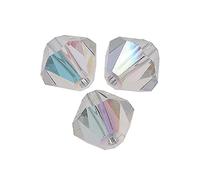 36 stk PRECIOSA - MC-Perlen Rondelle Kristall AB 3,6x4 mm (PRECIOSA - MC Bead Rondelle Crystal AB) 36pcs
