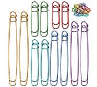 36 Stricken Maschenhalter Set mit sechs Größen und zwölf herzförmigen Markierclips, vielseitige maschenmarkierer ringe und Zubehör zum Ordnen, Fixieren und Strukturieren von Strick- und Häkelprojekten