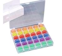 36 StüCk NäHmaschinen Spulen mit Spulenbox Spulen,Bunten Transparent Kunststoff Unterfadenspulen,Spulen NäHmaschine,für GäNgige/Spule NäHmaschine Garnrollen,Spulenhalter,Spulenhuggers (36 Stück)