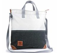 360° Grad Ahoi Schultertasche Segeltuch grau weiß