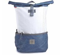 360° Grad Lotse Canvas Backpack Unisex with Blue Bar Canvas Bag Maritime Weatherproof, multicoloured, 29 x 44 x 15 cm