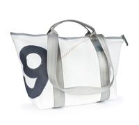 360 Grad Reisetasche Schlepper Mini aus Segeltuch weiß Zahl grau