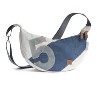360 Grad Roop Moonbag Crossover Segeltuch Tasche weiß-blau, Gurt grau