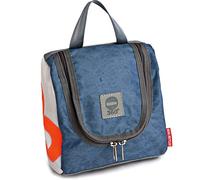 360° Kulturtasche Kulturbeutel Matrose XL weiß-blau Zahl orange