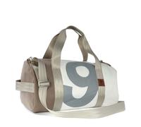 360 Grad Pirat Umhänge-Tasche Segeltuch weiß-taupe, Zahl hellgrau