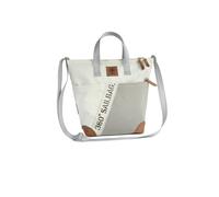 360° Taschen Deern Mini Schultertasche (weiß / Persenning grau, Stencil Aufschri... weiß / Persenning grau, Stencil Aufschrift, Gurt grau