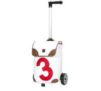 360° Taschen Lee Trolley Zahl 5 grau, Lederdetails, Shopper mit 3-Wege-Griff