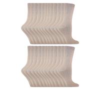 (37-40, Beige) Sock Snob - Sock Snob - 24 Paar einfarbige Damensocken mit hohem Baumwollanteil