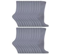 (37-40, Grau) Sock Snob - Sock Snob - 24 Paar einfarbige Damensocken mit hohem Baumwollanteil