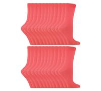 (37-40, Koralle) Sock Snob - Sock Snob - 24 Paar einfarbige Damensocken mit hohem Baumwollanteil
