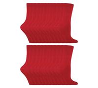 (37-40, Rot) Sock Snob - Sock Snob - 24 Paar einfarbige Damensocken mit hohem Baumwollanteil
