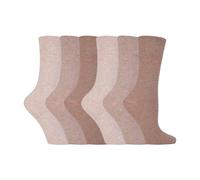 (37-42, Beige) IOMI - IOMI - 6er Pack Damen Diabetikersocken Ohne Gummi | Baumwolle Socken Extra Weite