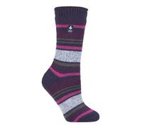 (37-42, Blaues Band (Barcelona)) Heat Holders - Heat Holders - Damen Warm Innen Fleece Thermo Flauschige Socken für Geschenk
