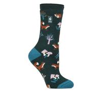 (37-42, Blaugrüner Fuchs) Heat Holders - Gemusterte Thermal Lite-Socken für Damen
