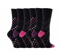 (37-42, GG07) Gentle Grip - 6er Pack Damen Baumwolle Socken Ohne Gummi Bunt | Gentle Grip-ödem Socken Muster